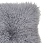 Tibetan Lambswool & Suede Cushion | Mongolian Grey | 40x40cm