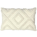 Tufted Geometric Cushion | Ecru | 30x50cm