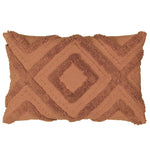 Tufted Geometric Cushion | Brick Orange | 30x50cm