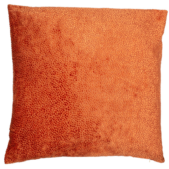 Velvet Bingham Cushion | Orange | 56x56cm