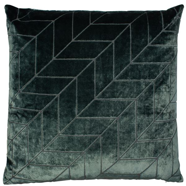 Velvet Hoxley Cushion | Pine Green | 56x56cm
