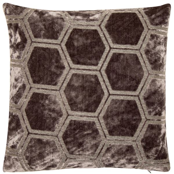 Buy Malini 56x56 Ivor Slate Velvet Cushion | About Living