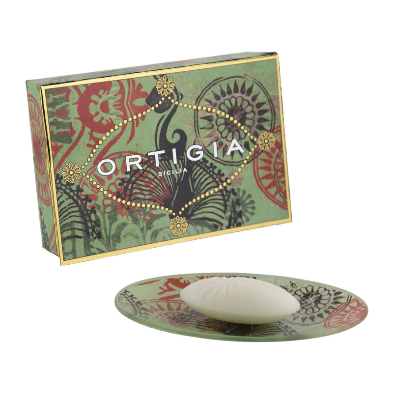 Fico d'India Soap & Glass Plate | Green