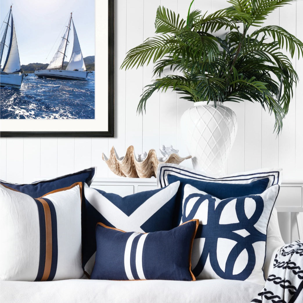 Buy Paloma Living 50x50cm Newport Navy Cushion About Living