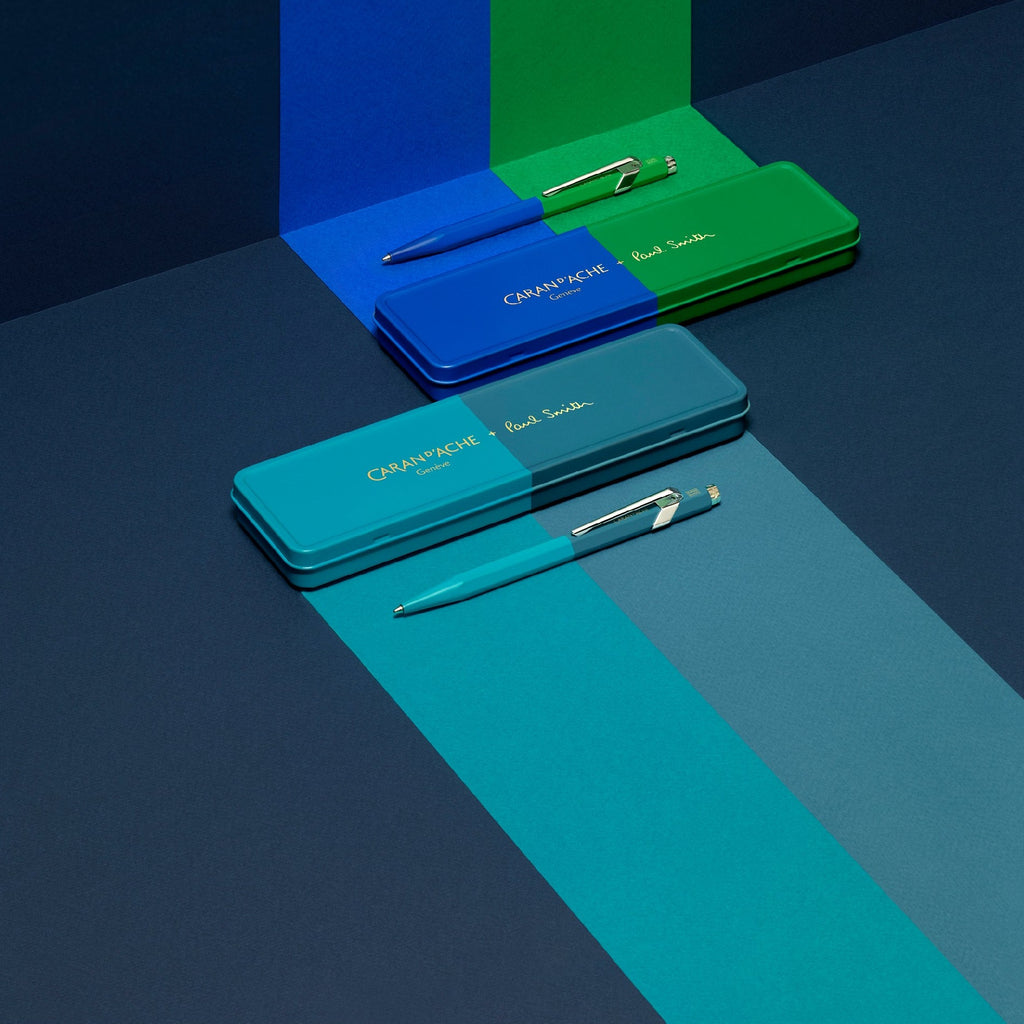 Buy Cyan & Steel Paul Smith Caran d'Ache 849 Ballpoint Pen About Living