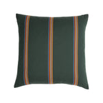Embroidered Signature Stripe Cushion | Forest Green