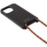 Leather iPhone 13 Pro Case with Rope Lanyard | Black