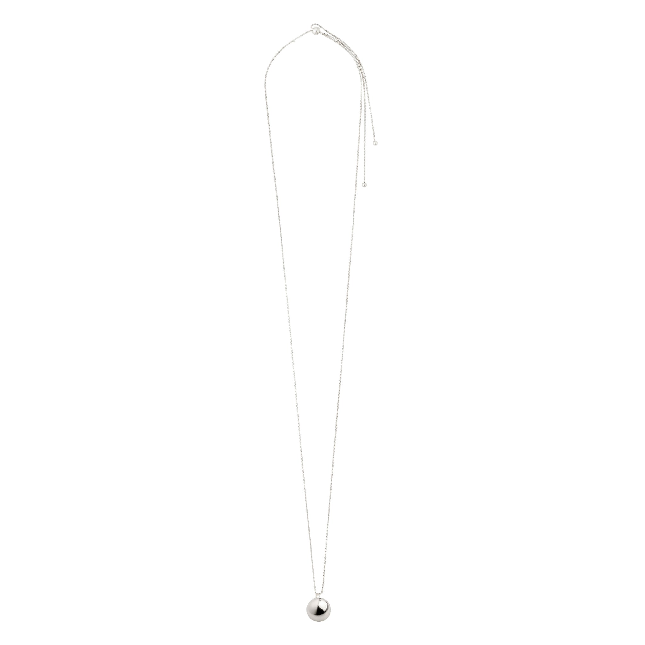Erna Globe Pendant Necklace Silver Plated