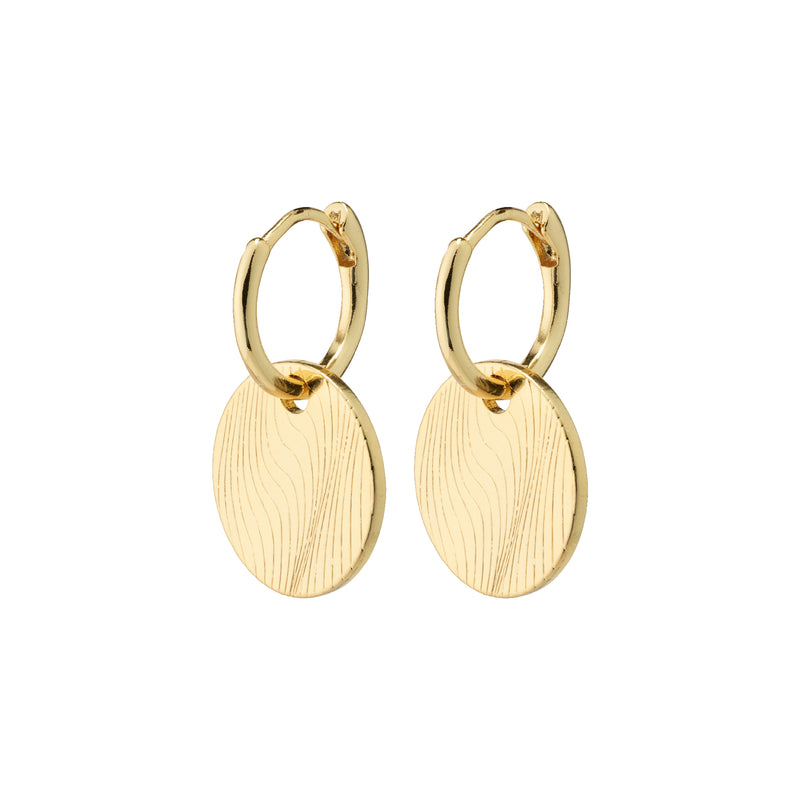 Love Coin Hoop Earrings | Gold Plated