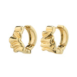 Willpower Recycled Huggie Hoop Earrings | Gold Plated