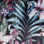 Floral Punu Cushion with Fringe | Blue Purple Mix | 45x45cm