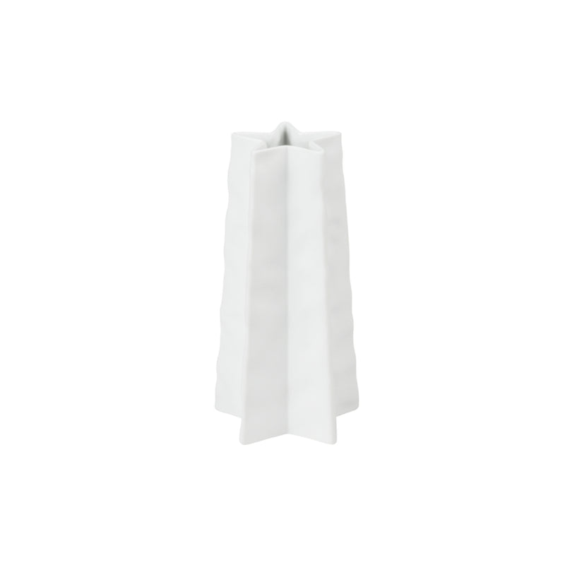 Embossed Porcelain Star Vase | Small