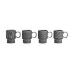 Espresso Cups | Coffee & More | Set of 4 | Grey