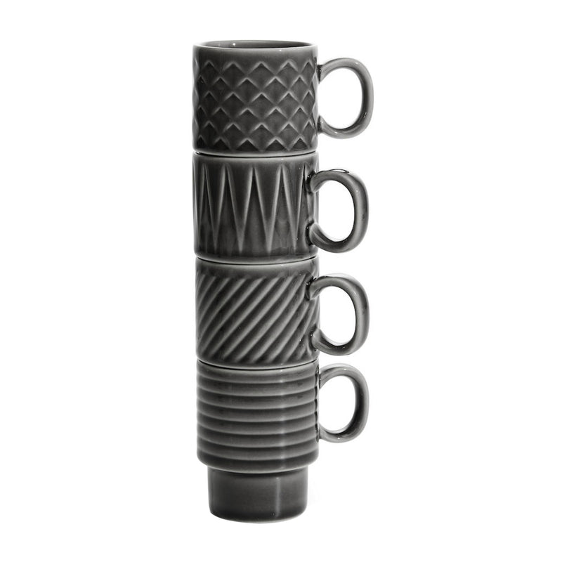 Espresso Cups | Coffee & More | Set of 4 | Grey