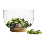 Salad Serving Bowl | Oak & Glass