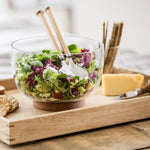 Salad Serving Bowl | Oak & Glass