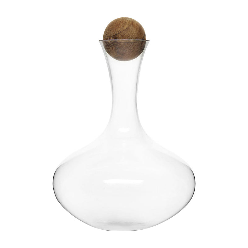 Wine & Water Carafe with Oak Stopper
