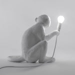 Sitting Monkey Lamp | White
