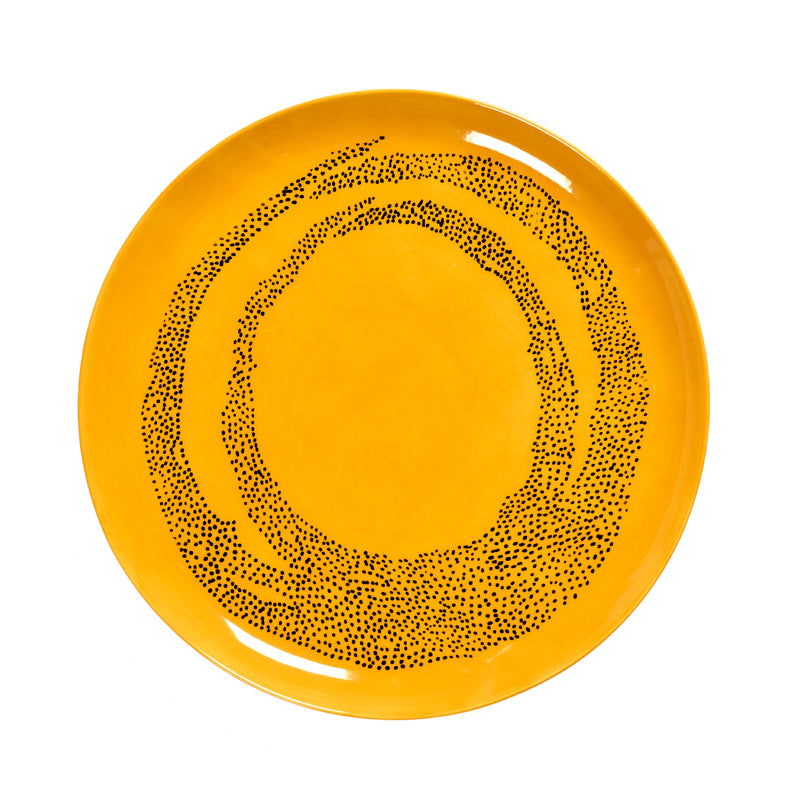 Feast Large Sunny Yellow Swirl Plate | 26cm | Set of 2