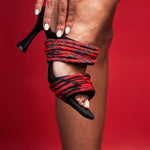 Genuine Red & Black Tartan Shoelaces | 120cm