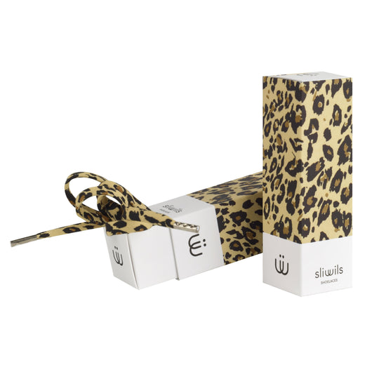 Savage Leopard Tan Shoelaces