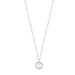 Celine Small Pendant Necklace | Silver/White | 40cm