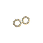 Spark Coin Ring Earrings | Gold/Clear | Small