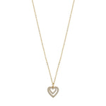 Valentina Small Pendant Necklace | Gold/Clear | 42cm