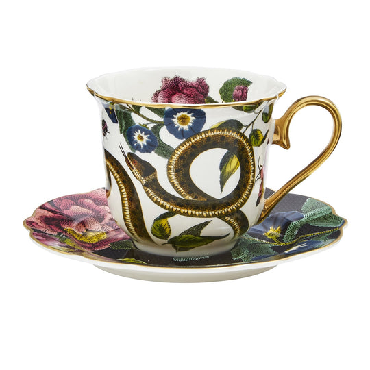 Teacup & Saucer | Creatures of Curiosity | Snake Black