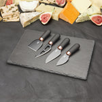 Brooklyn Cheese Board & Knife Set | Slate & Copper | 4 Piece