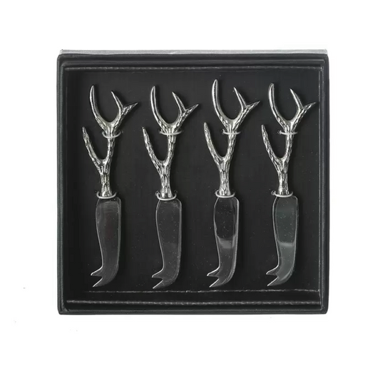 Cheese Knife Set | Mini Stag Antler | 4-Piece