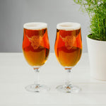 Craft Beer Glasses | Engraved Highland Cow | Set of 2