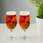 Craft Beer Glasses | Engraved Stag | Set of 2
