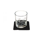 Glass Tumbler with Slate Coaster | Engraved Stag