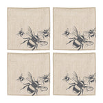Linen Napkin Set | Bee | 4-Piece