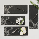 Mini Stag Cheese Board & Knife Set | Natural Slate