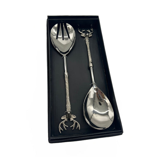 Stag Salad Server Set | Stainless Steel