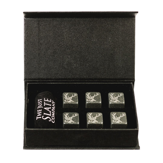 Whisky Stones | Stag Engraved | Set of 6