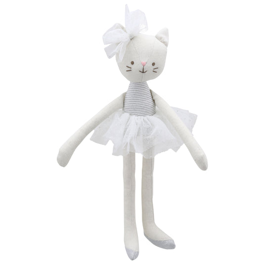 Dancing White Cat Soft Toy