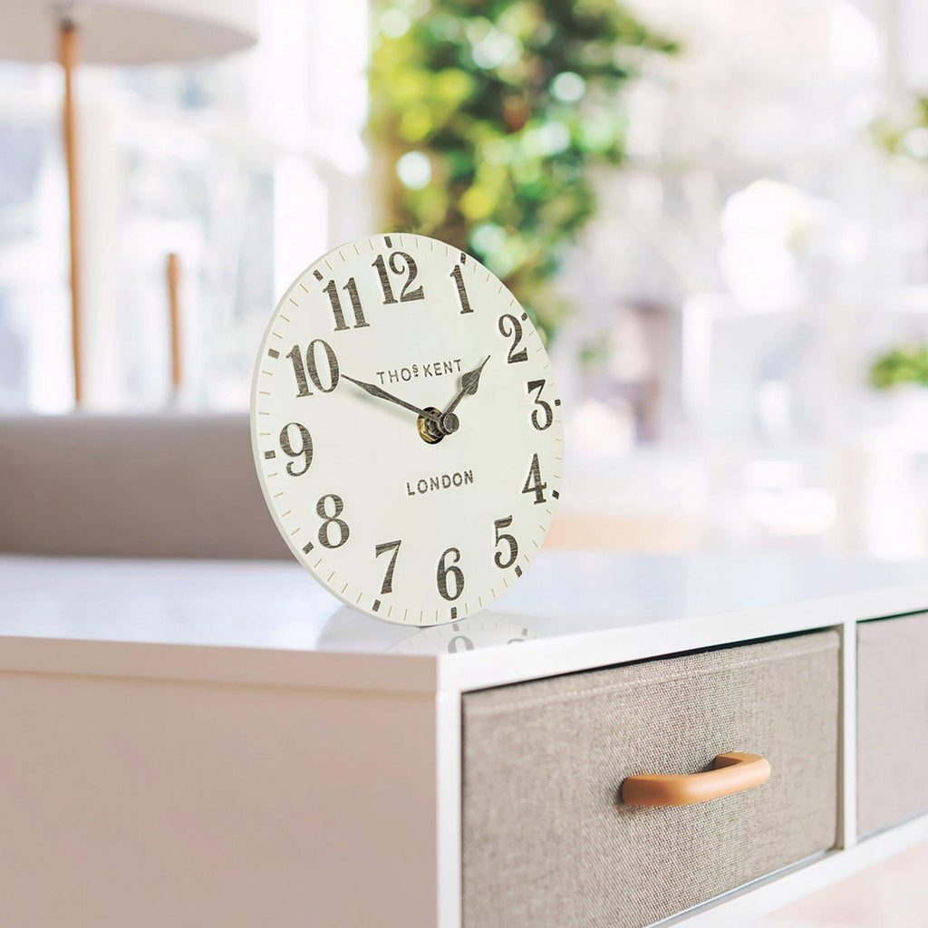 Buy Thomas Kent 6" Limestone Arabic Mantel Clock About Living