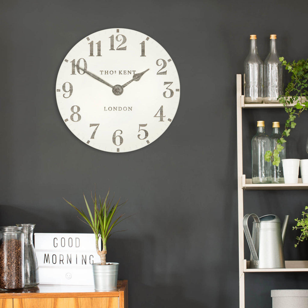 Buy Thomas Kent 12" Limestone Arabic Wall Clock | About Living