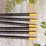Mulberry Pencils | Black & Gold | Set of 6
