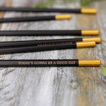 Mulberry Pencils | Black & Gold | Set of 6