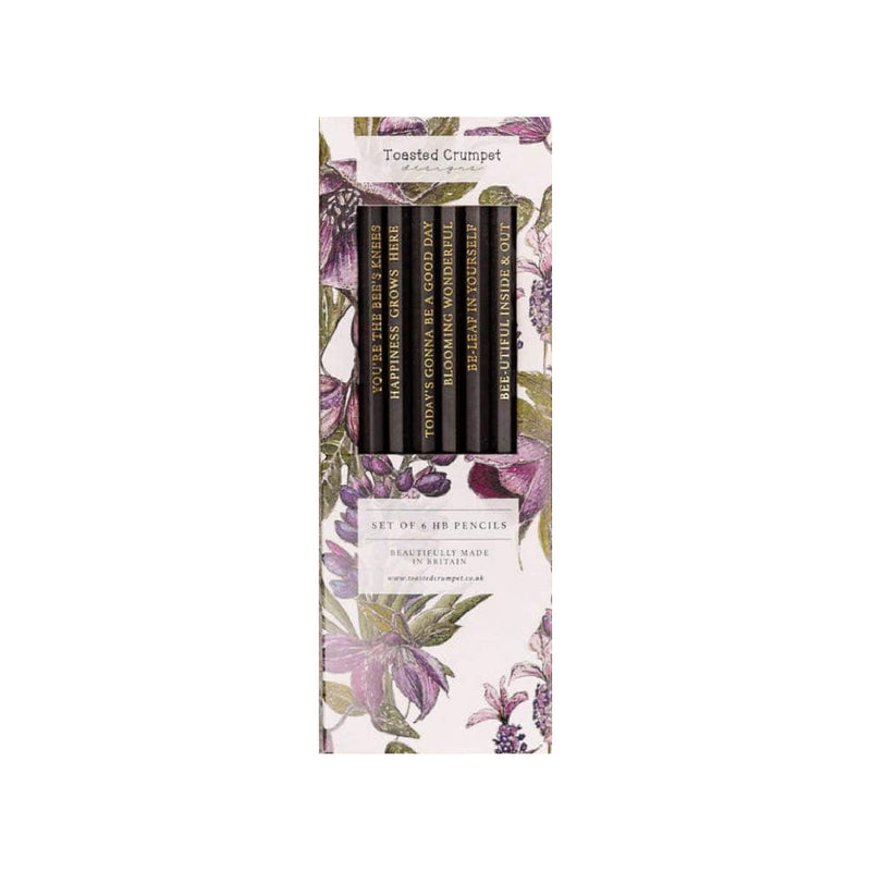 Mulberry Pencils | Black & Gold | Set of 6