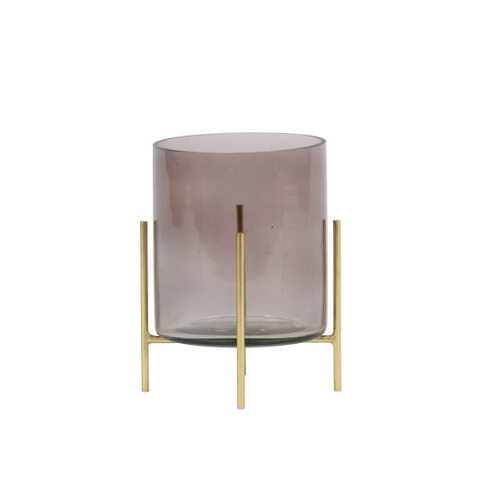 Recycled Glass Candle Holder | Ebony