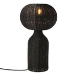 Werna Table Lamp | Black Rattan | 53.5cm