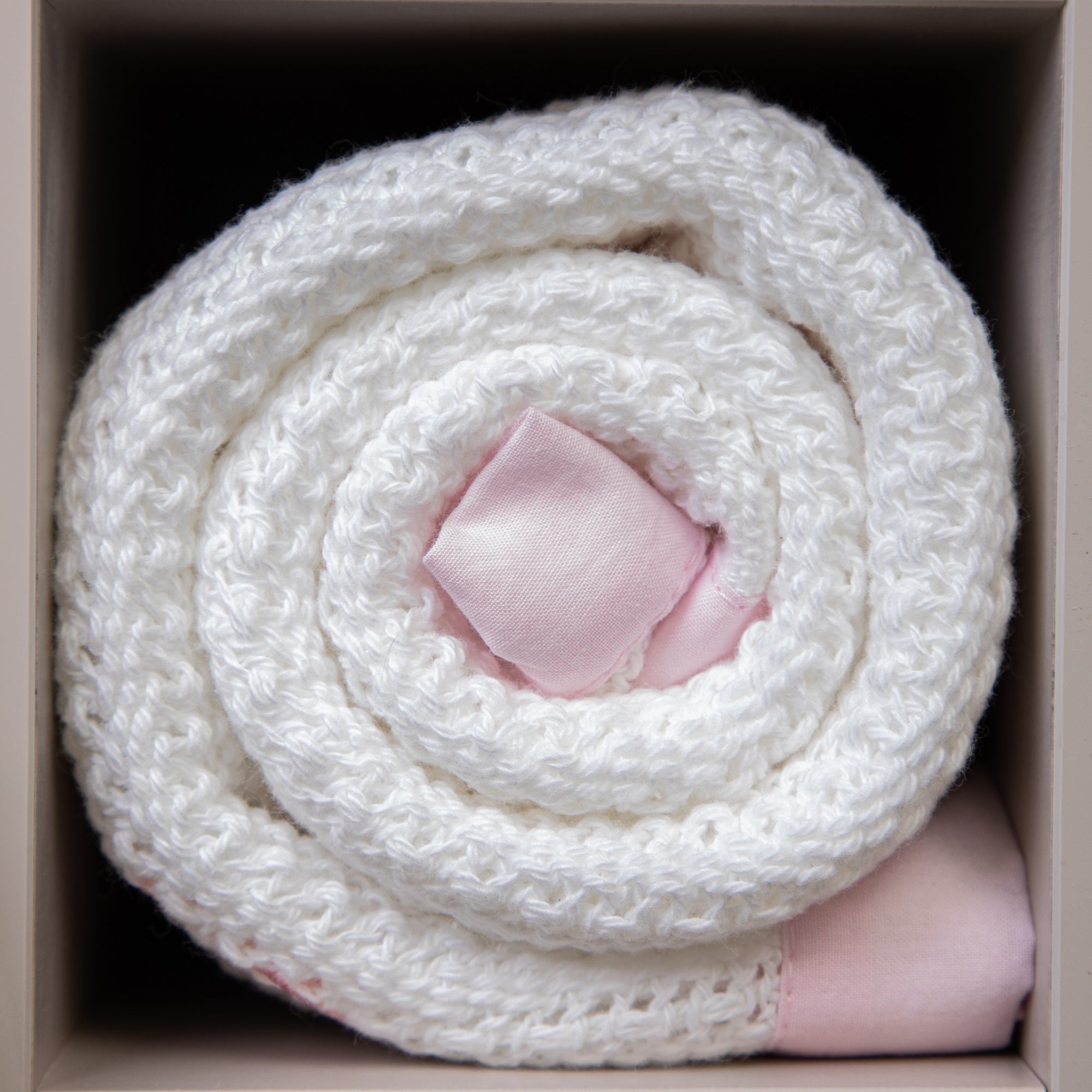Cellular Baby Blanket Pink Trim